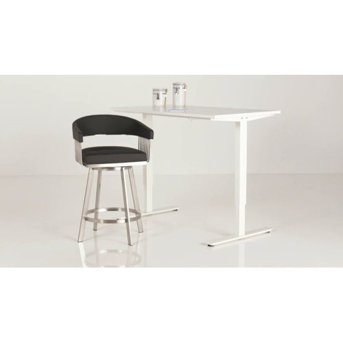 Wade Logan® Swivel Counter or Bar Height Bar Stool with Arms